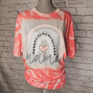 Mama Rainbow Boho Tie Dye Shirt